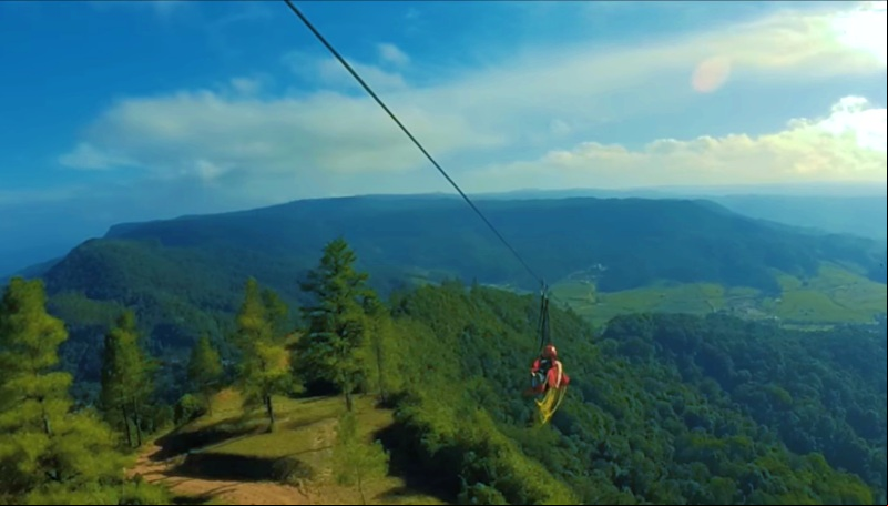 Tirolesa K2 Mil - Big Mountain Adventure Park - Benedito Novo - Vale Europeu Catarinense - Estado de Santa Catarina - Regi