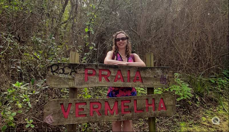 Placa - Trilha - Praia Vermelha - Imbituba - Litoral Catarinense - Estado de Santa Catarina - Regi
