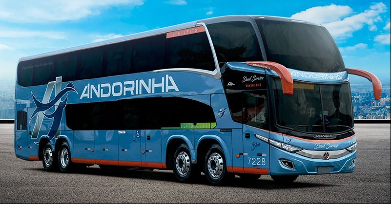 Ônibus de viagens intermunicipais da Empresa Andorinha - Empresas de Ônibus do Brasil