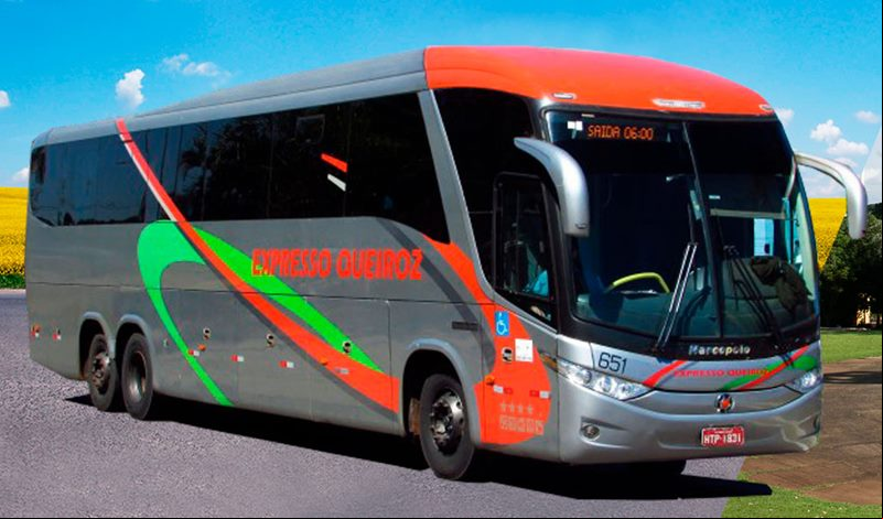 Ônibus de viagens intermunicipais da Expresso Queiroz Ltda. - Empresas de Ônibus do Brasil