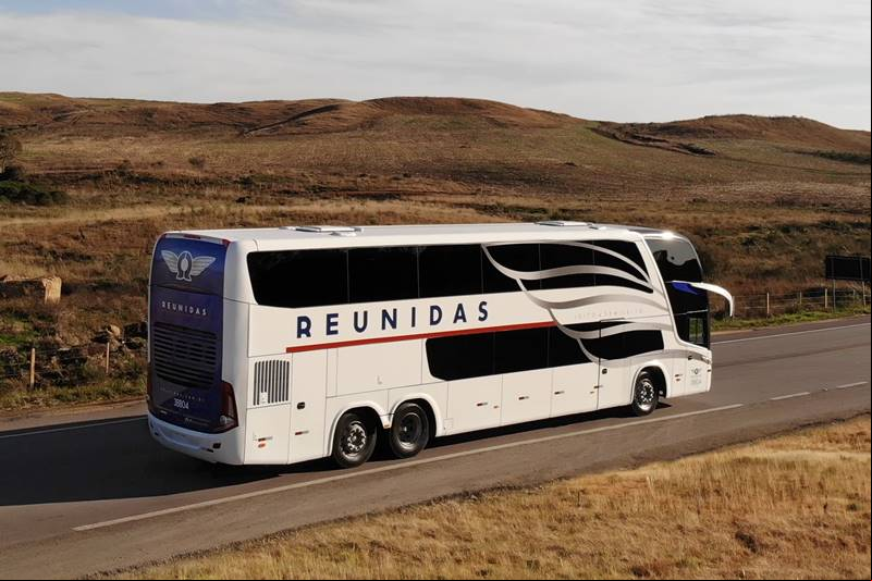 Ônibus de viagens intermunicipais da Reunidas Transportes Coletivos Ltda. - Empresas de Ônibus do Brasil - Foto: Divulgação