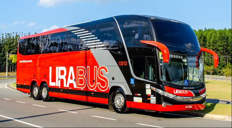 Ônibus de viagens intermunicipais da Viação LiraBus - Empresas de Ônibus do Brasil